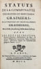 [Grainetiers]. Statuts de la communaut&eacute; des ma&icirc;tres et marchands grainiers, ma&icirc;tresses et marchandes graini&egrave;res, de la ville, fauxbourgs, et banlieue ...