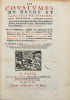 [Coutume. Chartres. 1604]. Les Coustumes du duch&eacute; et bailliage de Chartres, pays chartrain, Perche-Gouet, baronnies & chastellenies d'Alluye, Brou, ...
