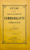 Etude sur le mouvement communaliste &agrave; Paris, en 1871.. LEFRANCAIS (Gustave).