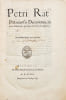 [Coutume. Poitou. 1548]. Petri Rat Pictaviensis decurionis, In patrias Pictonum leges, quas vulgus consuetudines dicit, glossemata.. Rat (Pierre).