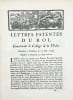 [La Fl&egrave;che]. Lettres patentes du roi, concernant le Coll&egrave;ge de la Fl&egrave;che. Donn&eacute;es &agrave; Versailles, le 20 mai 1776. Registr&eacute;es en Parlement le 5 juillet ...