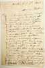 Correspondance manuscrite d'Aimé Sureau, ouvrier tailleur insurgé à Rouen lors des journées des 27 et 28 avril 1848, un des dirigeants de la grande ...