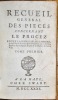 [Procès Cadière] Recueil General des Pieces concernant le Procez entre la Demoiselle Cadiere ; de la Ville de Toulon ; Et le Pere Girard, Jesuite, ...