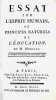 Essai sur l'esprit humain ou principes naturels de l'éducation.. MORELLY (Etienne Gabriel).