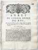 Arrêt du Conseil d'Etat du roi, qui autorise l'ordre du Saint-Esprit à faire un emprunt des six cents mille livres de rentes perpétuelles & viageres. ...