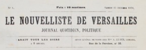 Moniteur officiel prussien. Le Nouvelliste de Versailles. Journal politique quotidien.. 