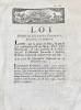 Loi relative au Panthéon Français. Donnée à Paris, le 28 décembre 1791.. 