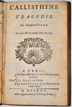 Callisthène.. PIRON (Alexis).