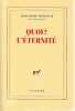 Le Labyrinthe du Monde III : Quoi ? L'Eternité,. YOURCENAR Marguerite