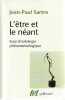 L'être et le néant: Essai d'ontologie phénoménologique,. SARTRE Jean-Paul