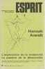 Esprit - Hannah Arendt,. COLLECTIF (revue)