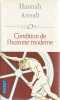 Condition de l'homme moderne,. ARENDT Hannah,