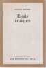 Essais critiques,. BARTHES Roland,