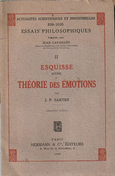 Esquisse d'une théorie des émotions. SARTRE Jean-Paul,