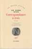 Correspondance à trois: Eté 1926,. RILKE Rainer Maria, PASTERNAK, TSVETAÏEVA Marina