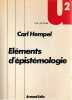 Eléments d'épistémologie, . HEMPEL Carl