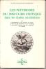 Les méthodes du discours critique dans les études seizeiémistes, . BONNIFFET P., DUBOIS Cl.-G., GODIN A., HALLYN F., JOUANNA A., LAJARTE (de) Ph., ...