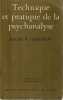 Technique et pratique de la psychanalyse, . GREENSON Ralph R., 