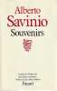 Souvenirs,. SAVINIO Alberto, 