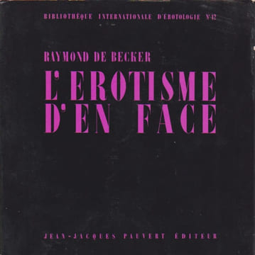 L'érotisme d'en face. BECKER (de) Raymond,
