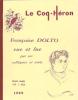 Le Coq-Héron n° 111/112, 1989 - Françoise Dolto vue et lue par ses collègues et amis, . COLLECTIF (revue),
