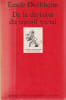 De la division du travail social,. DURKHEIM Emile,