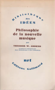 Philosophie de la nouvelle musique,
