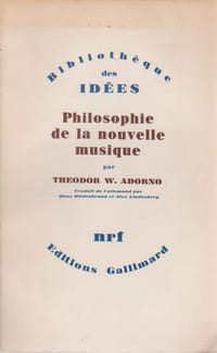 Philosophie de la nouvelle musique,