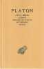 Oeuvres complètes T. I : Hippias mineur - Alcibiade - Apologie de Socrate - Eutyphron - Criton,. PLATON,