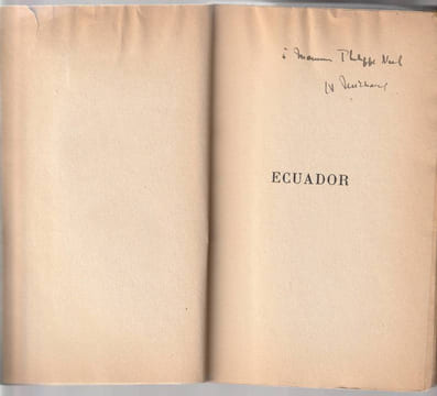 Ecuador: Journal de voyage,. MICHAUX Henri,
