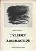Lyrisme et abstraction, . RESTANY Pierre,