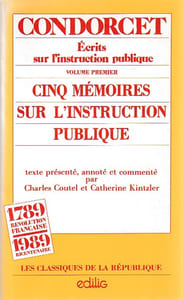 Ecrits sur l'instruction publique: Volume premier - Cinq mémoires sur l'instruction publique, 
