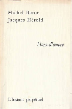 Hors-d'oeuvre,. BUTOR Michel, HEROLD Jacques,