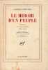 Le miroir d'un peuple : Anthologie de la po&eacute;sie yidich, 1870 - 1970,. DOBZYNSKI Charles,