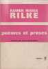 Po&egrave;mes et proses,. RILKE Rainer Maria