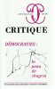 Critique n° 889-890 - Démocraties: la peau de chagrin, . COLLECTIF (revue)