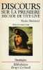 Discours sur la première décade de Tite-Live,. MACHIAVEL (Giovanni Machiavelli),