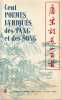 Cent poèmes lyriques des Tang et des Song.. Xu Yuanzhong (trad.)
