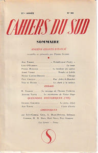 Cahiers du Sud n° 301: Anciens chants d'Hawai