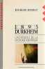 1895 Durkheim : L'Avènement de la sociologie scientifique. BERTHELOT Jean-Michel