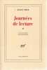 Journées de lectures II : 1952 - 1962,. NIMIER Roger,