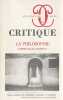 Critique N° 493-494: La philosophie, comme elle continue.... COLLECTIF
