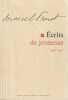 Ecrits de jeunesse 1887-1895. PROUST Marcel