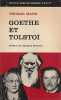 Goethe et Tolstoï. MANN Thomas, 