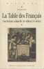La table des Fran&ccedil;ais : Une histoire culturelle (XVe - d&eacute;but XIXe si&egrave;cle),. QUELLIER Florent,