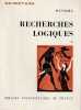 Recherches logiques, tome premier (1): Prol&eacute;gom&egrave;nes &agrave; la logique pure. HUSSERL Edmund