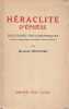 H&eacute;raclite d'Eph&egrave;se: doctrines philosophiques. SOLOVINE Maurice,