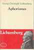 Aphorismes,. LICHTENBERG  Georg Cristoph,