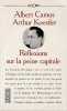 R&eacute;flexions sur la peine capitale, . CAMUS Albert, KOESTLER Arthur