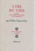 L'&egrave;re du vide: Essais sur l'individualisme contemporain,. LIPOVETSKY Gilles